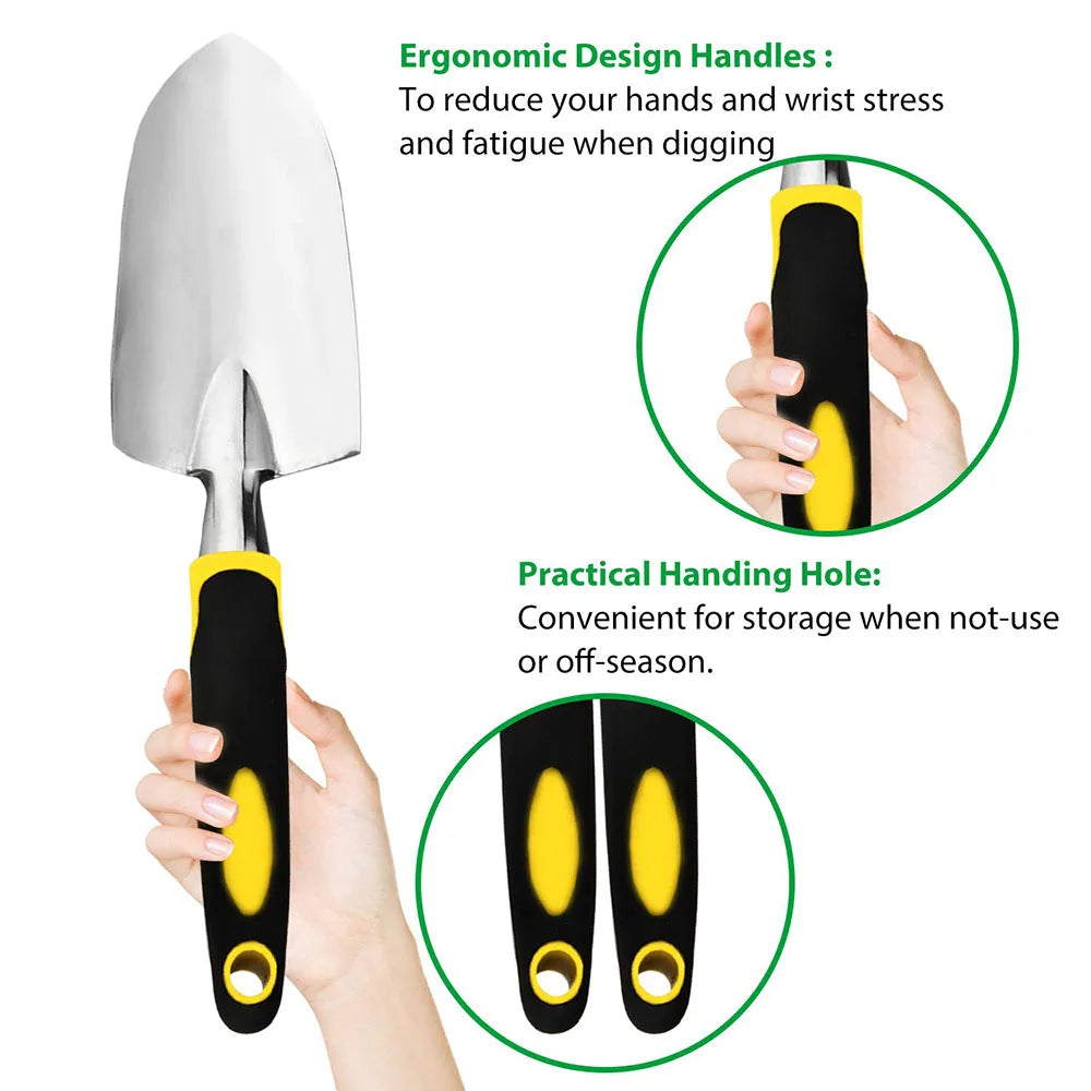 Versatile Stainless Steel Garden Tool Set | Includes Hand Protection