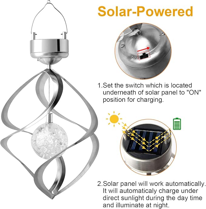 Solarbetriebene LED-Windspiele mit Farbwechsel – magische Gartenbeleuchtung