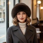 Stilvolle Wintermütze aus Kunstpelz für Damen