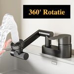 Duo-Flex Waschbeckenmischer mit 360° drehbar – Zwei-Loch-Armatur für Warm- und Kaltwasser