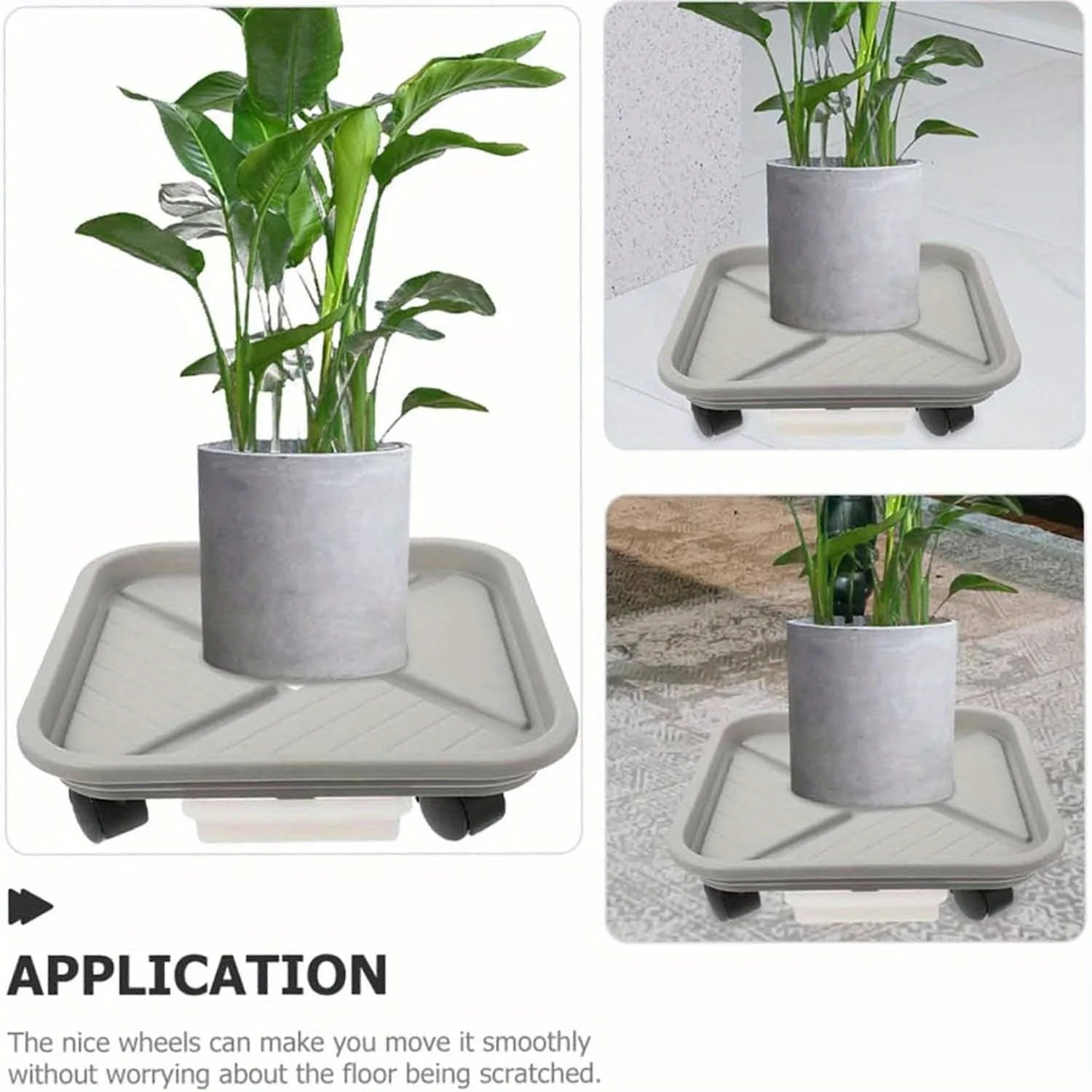 SmartMove Plant Trolley with Drip Tray | Mobile Plant Stand for Indoor and Outdoor Use