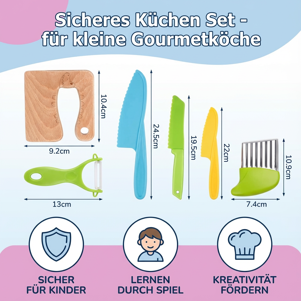 Küchen Set für kleine Gourmetköche – sicher und praktisch