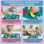 Puzzle für Straßen im Montessori-Stil