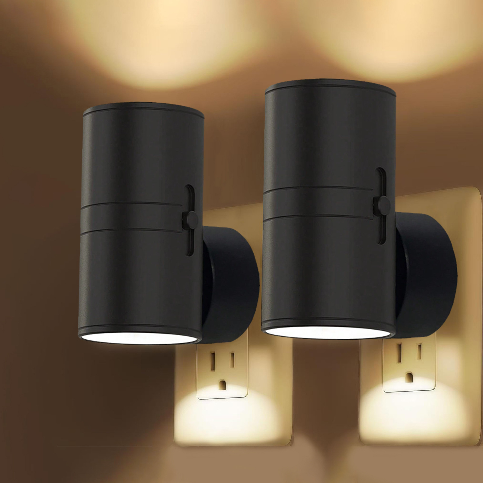 Verstellbare LED Nachtleuchte mit Drehschalter – Warmweißes Licht