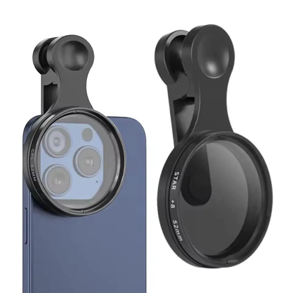 Smartphone-Polarisationsfilter 52 mm mit Universalklemme