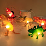 DinoLights | LED Dinosaur String Lights for Kids | Warm White | 1.5 m / 3 m Battery Operated