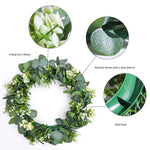 Eucalyptus Bliss | Handmade Eucalyptus Wreath with Flowers | Perfect Decoration for Any Occasion