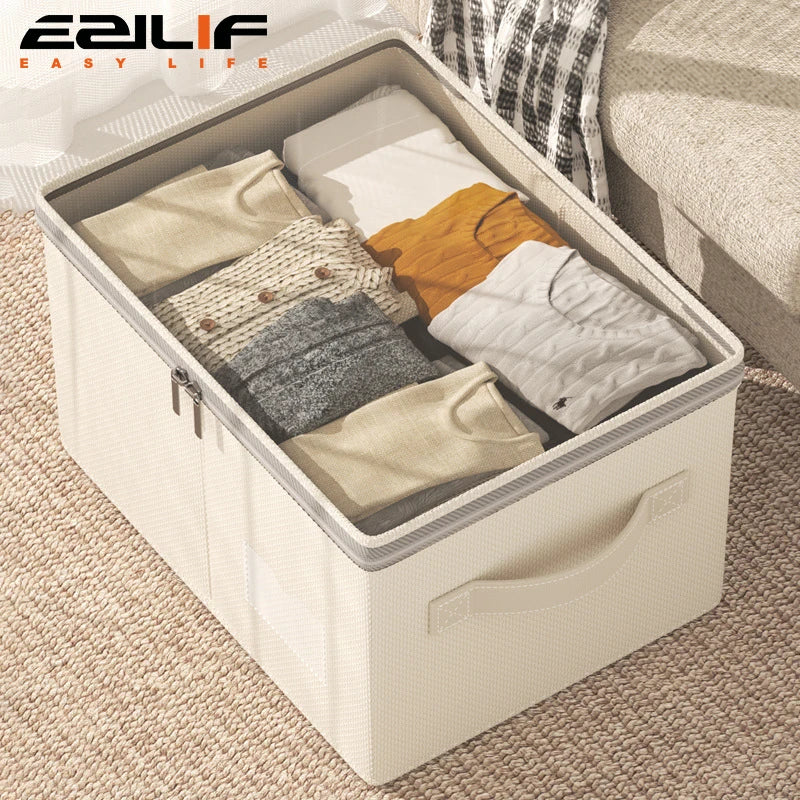 Foldable Wardrobe Organizer with Lid | Spacious Storage Solution