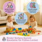 Sichere Gummi Bausteine für Kinder – Lernspielzeug für frühe Entwicklung