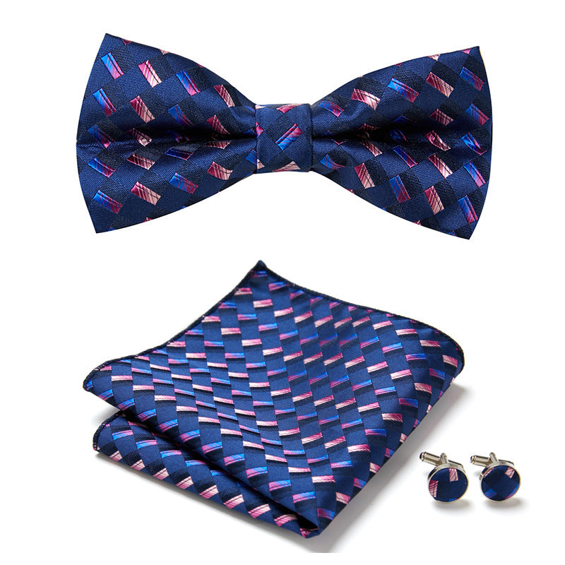 Elegant set with stylish bow ties and accessories