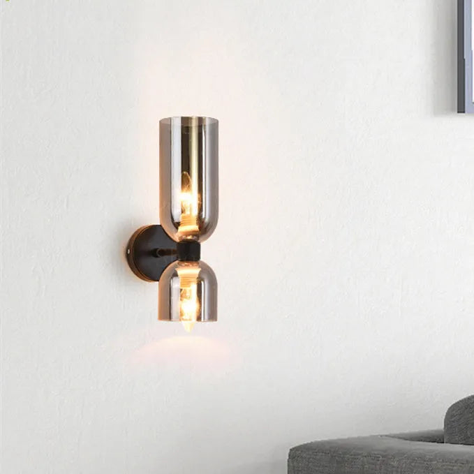 Modern Glass Wall Light with Double-Head LED