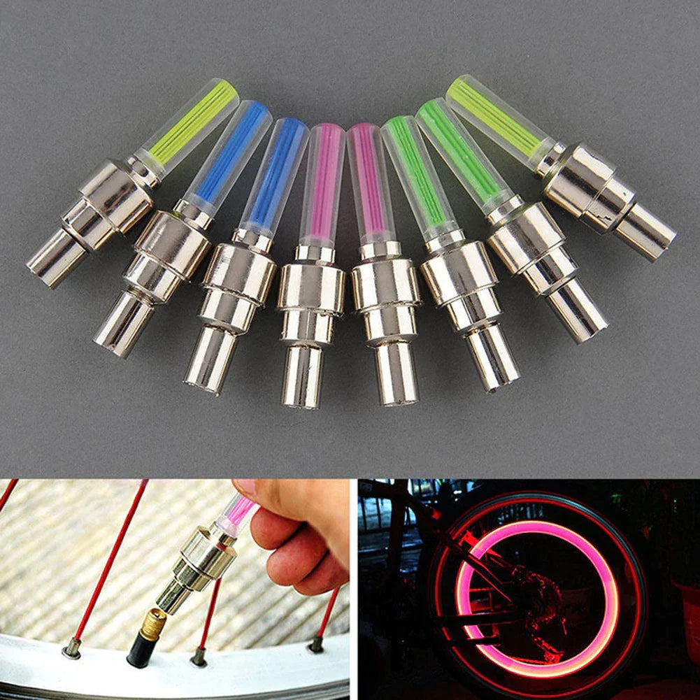 2 Stück Auto Rad LED Licht, Motorrad Reifen Ventilkappe