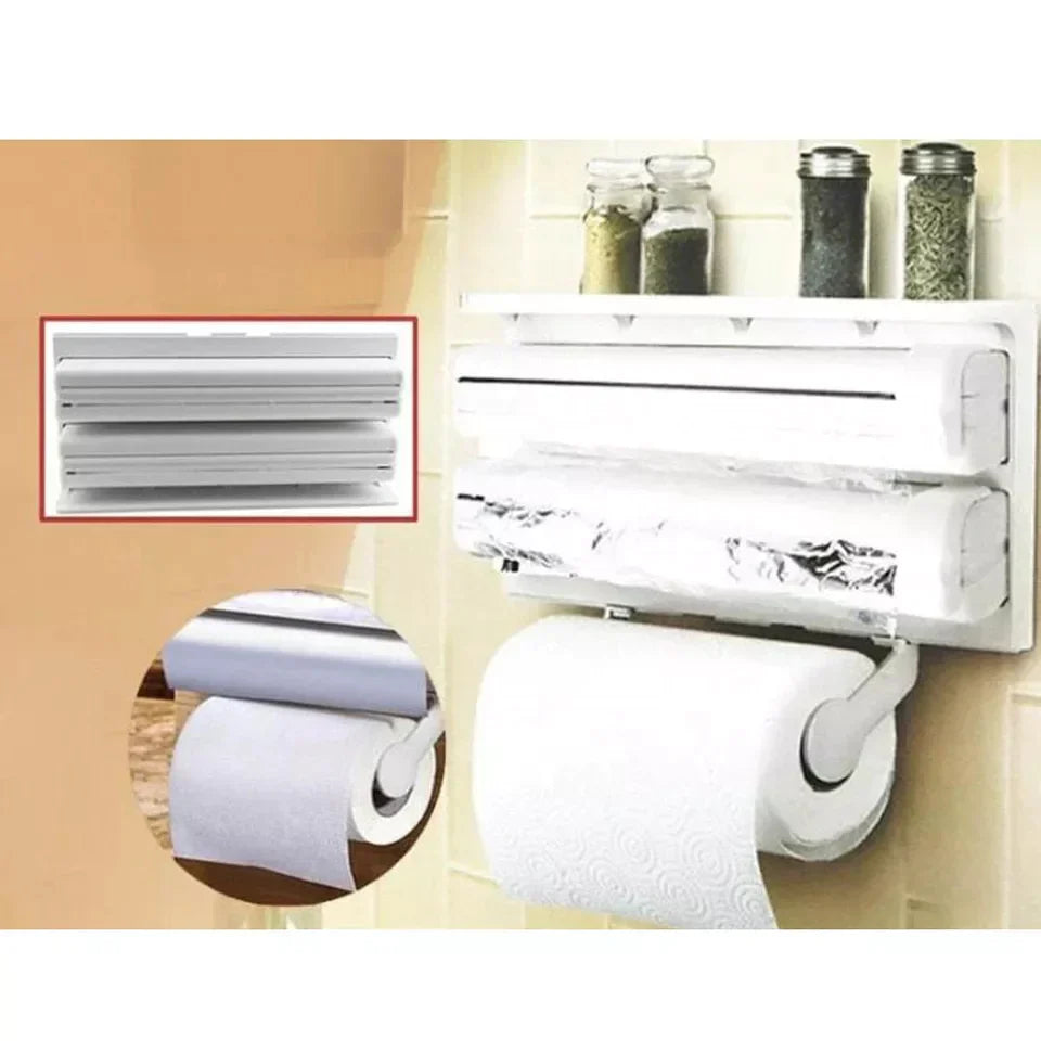 Multifunktionaler Küchenrollenhalter für Papier und Folie