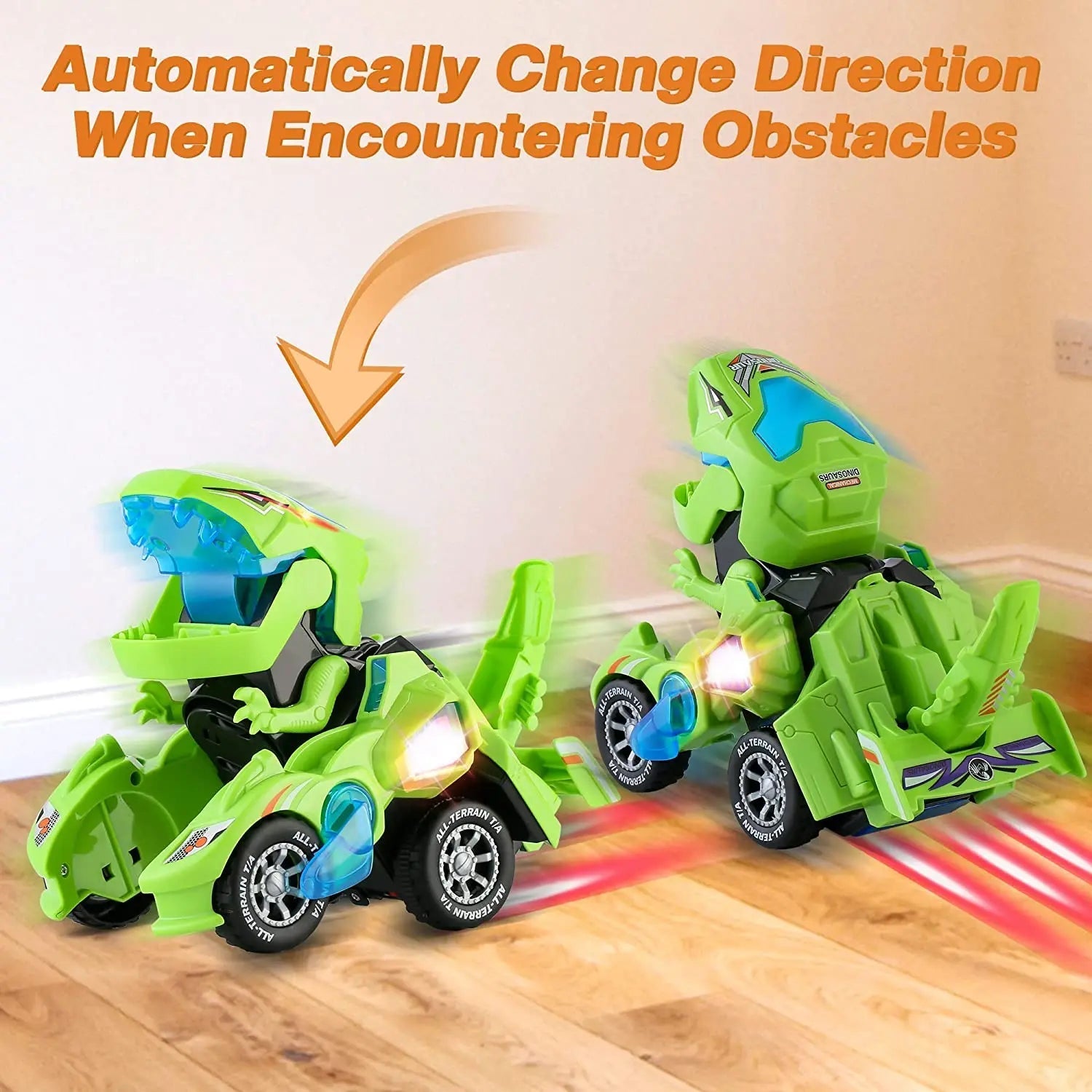 Transformationsspielzeug Dino-Auto mit Licht und Geräuschen