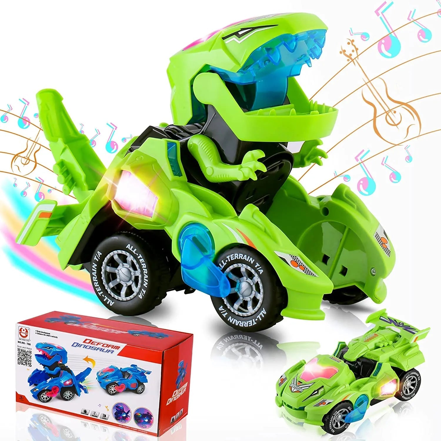 Transformationsspielzeug Dino-Auto mit Licht und Geräuschen