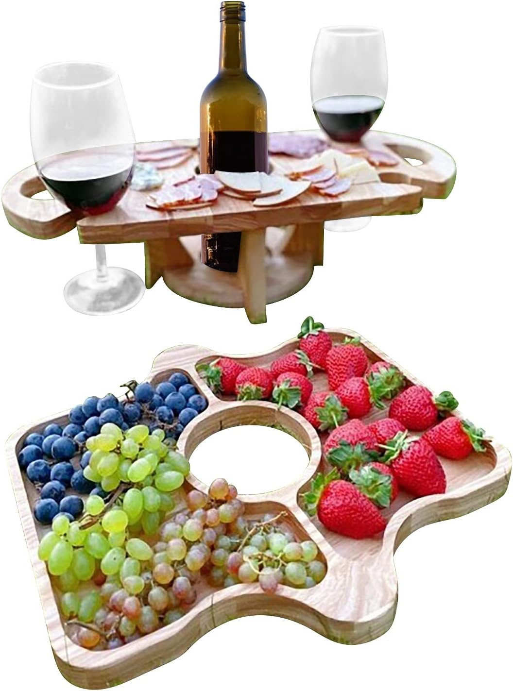 Eleganter 2-in-1 Obst- und Weinglas-Tischständer