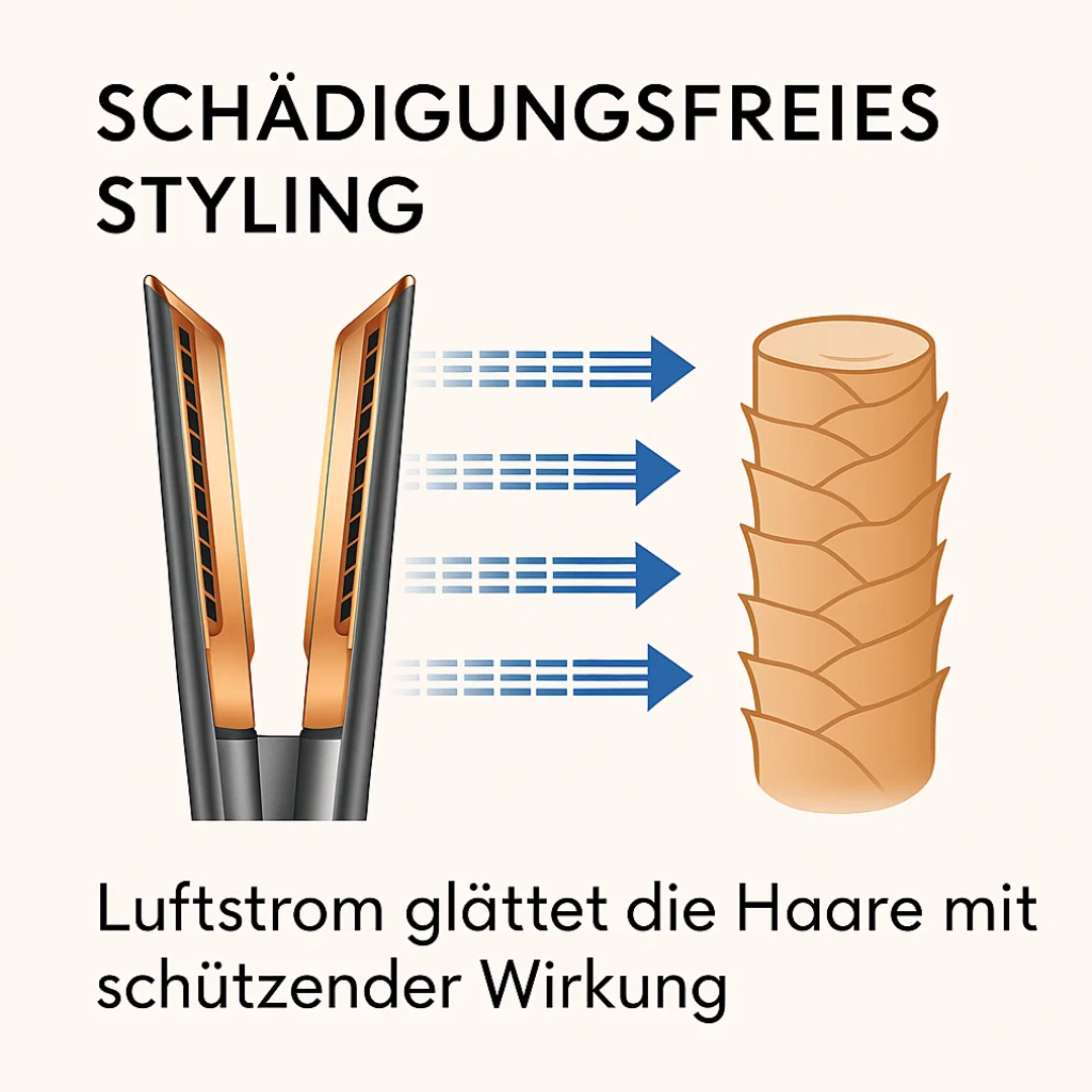 All-in-One Haartrockner und Glätteisen für perfektes Haarstyling