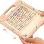 2-in-1 Magnetische Holzpunktetafel - Das Ideale Reisespielzeug