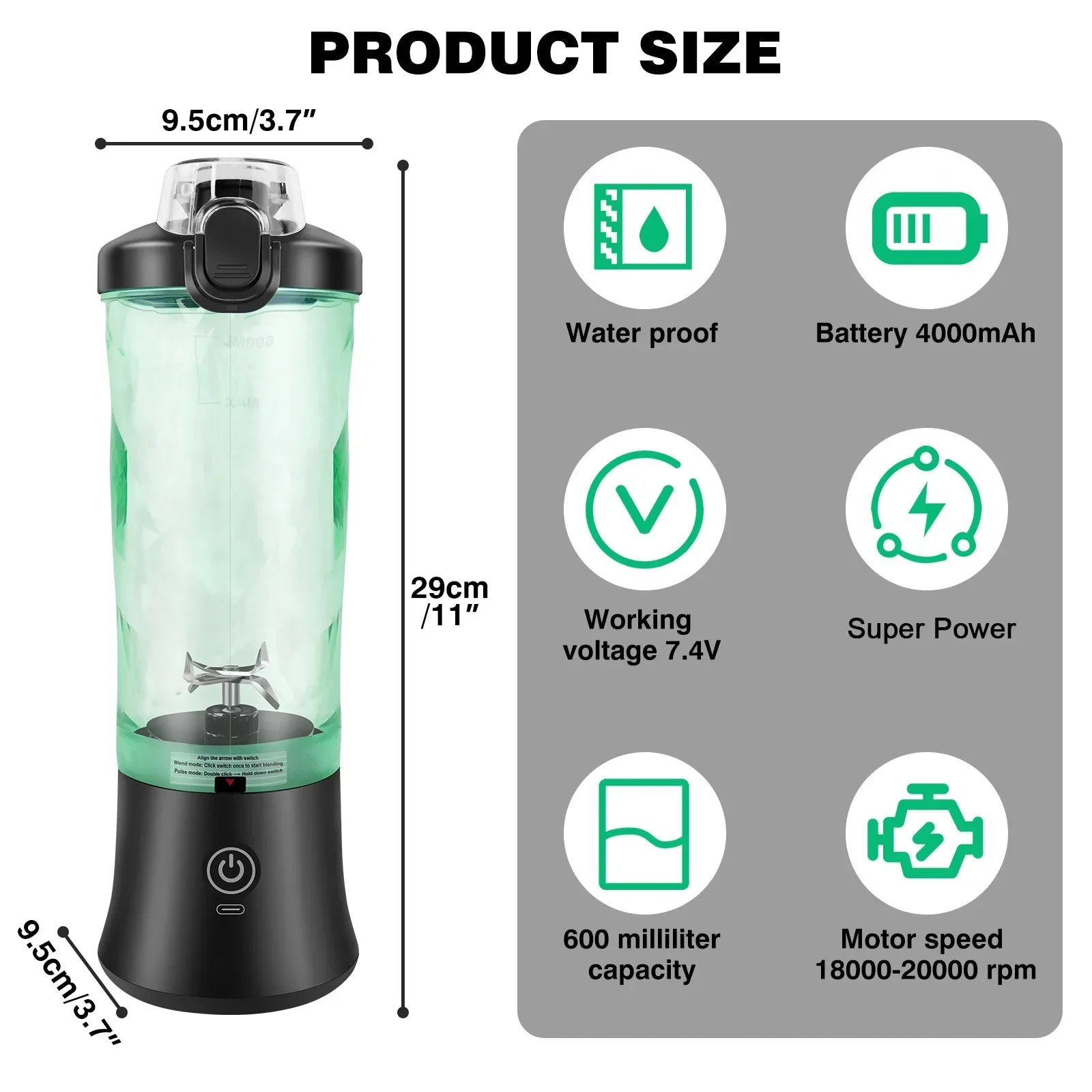 Mini Mixer - Tragbarer Elektrischer Entsafter und Smoothie-Maker 2 in 1