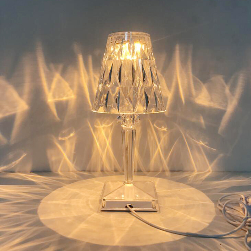 Kristallleuchte mit Touch-Sensor und USB – Elegante Tischlampe
