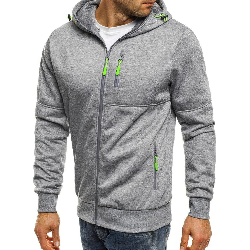 Vielseitige Herren Hoodie-Weste mit praktischem Reißverschluss