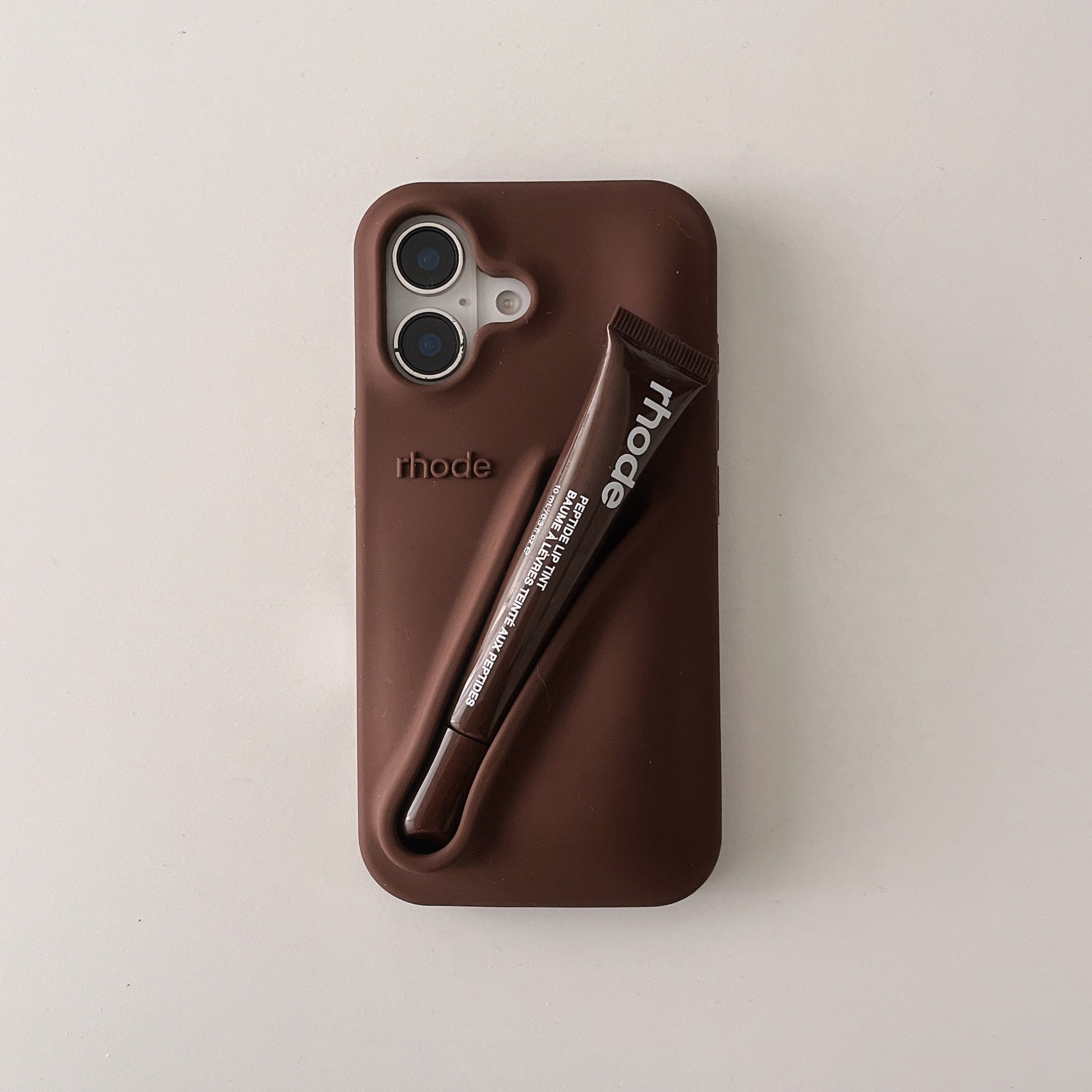 Stylische 3D Silikon Lippenstift Handyhülle für iPhone