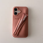 Stylische 3D Silikon Lippenstift Handyhülle für iPhone