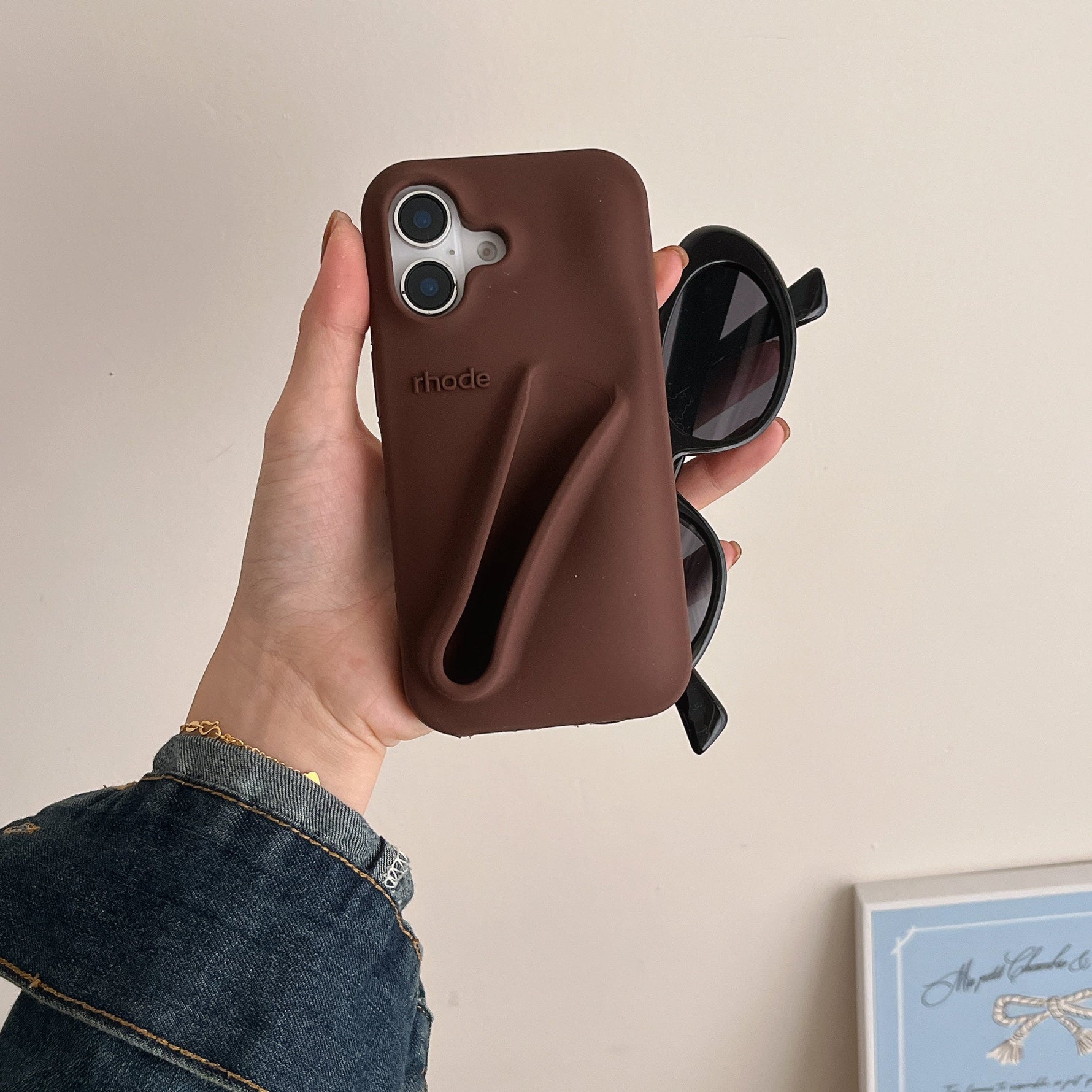 Stylische 3D Silikon Lippenstift Handyhülle für iPhone