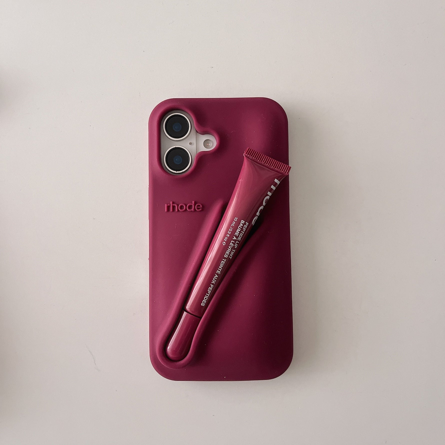 Stylische 3D Silikon Lippenstift Handyhülle für iPhone