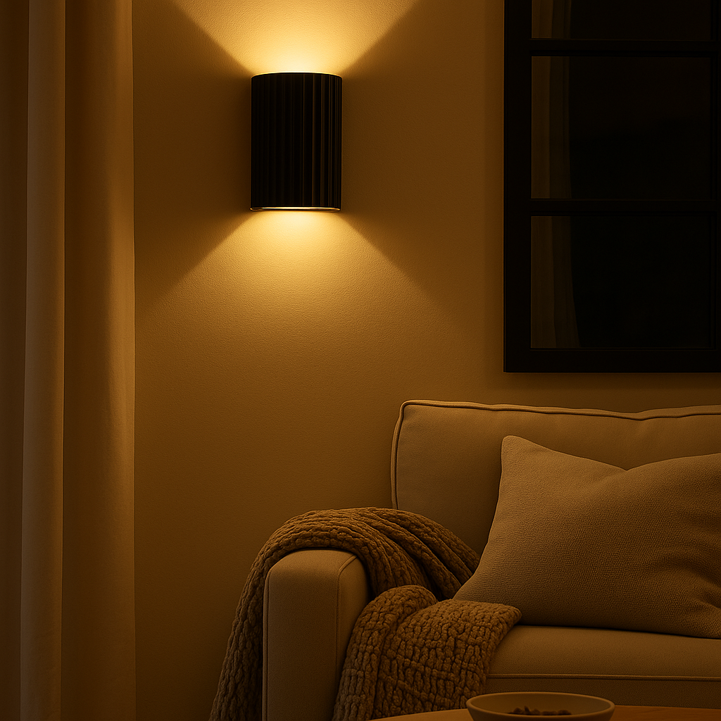 Elegante LED-Wandlampe – Minimalistische Leuchte mit sanfter Beleuchtung