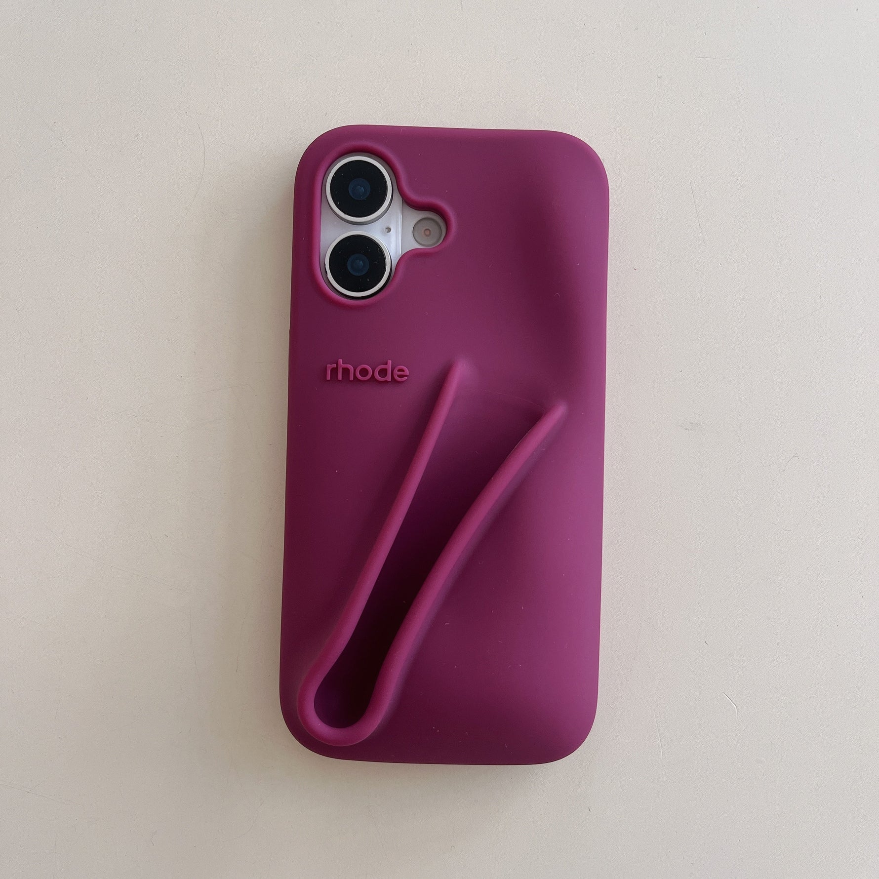 Stylische 3D Silikon Lippenstift Handyhülle für iPhone