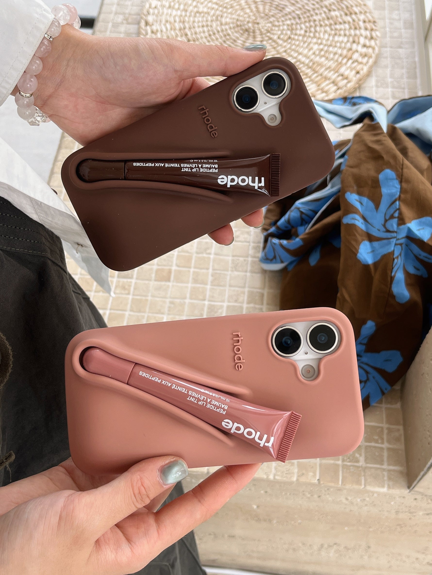 Stylische 3D Silikon Lippenstift Handyhülle für iPhone