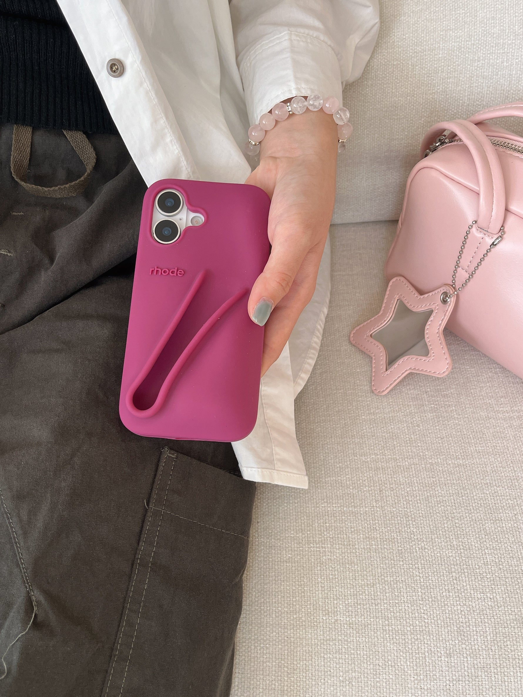 Stylische 3D Silikon Lippenstift Handyhülle für iPhone