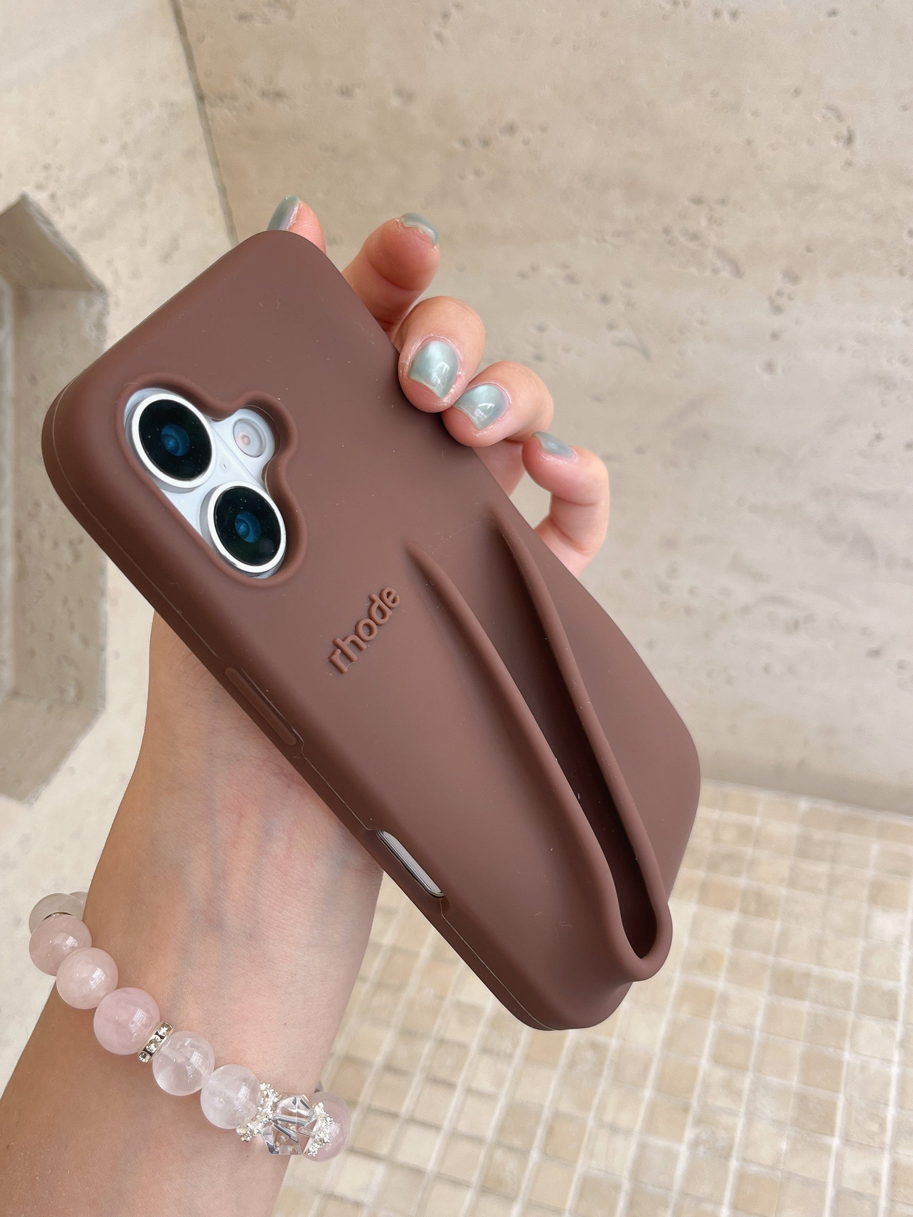 Stylische 3D Silikon Lippenstift Handyhülle für iPhone
