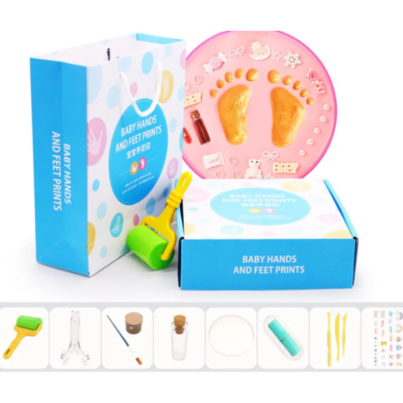 Set zur Erstellung von Baby Hand- und Fußabdrücken aus Ton – DIY Erinnerung