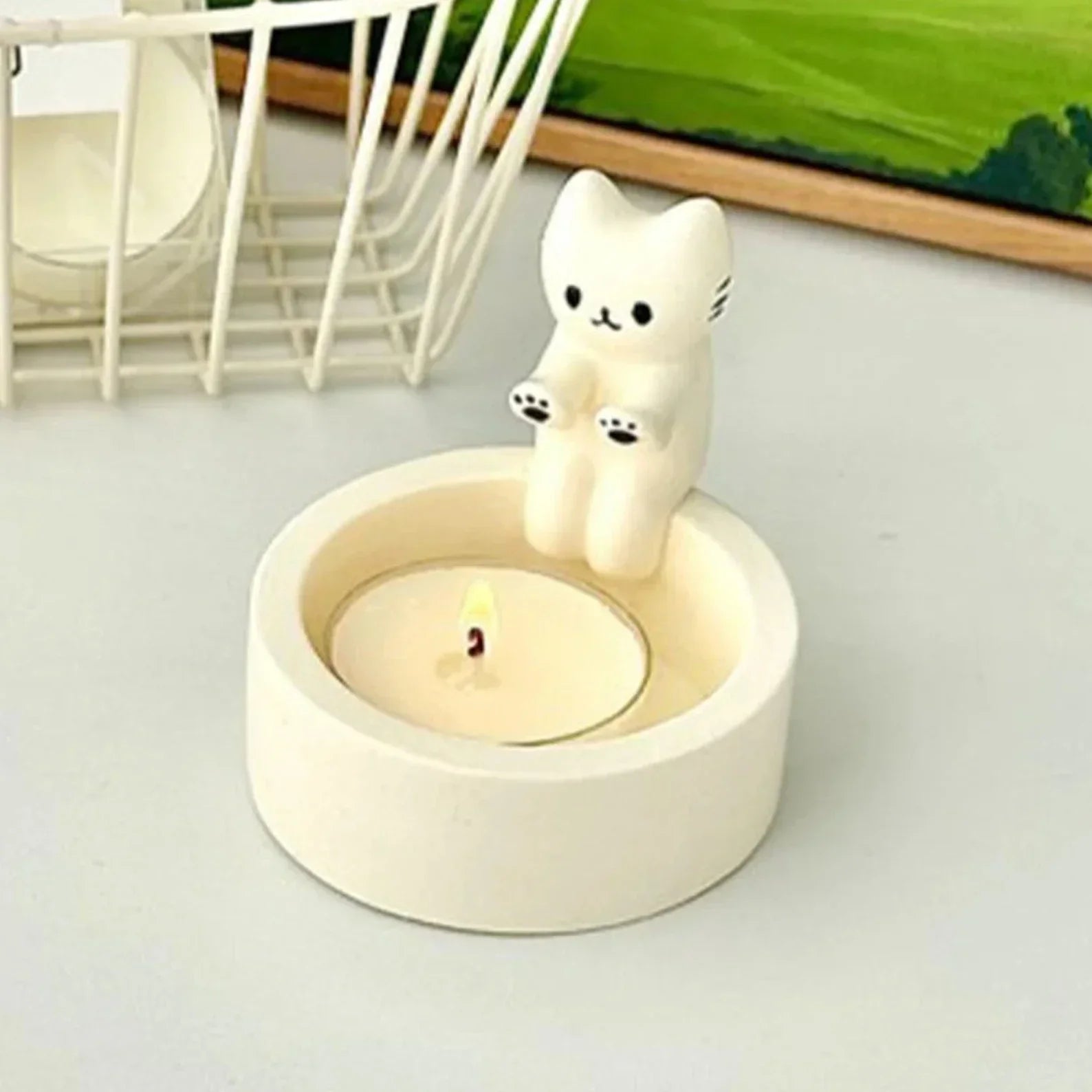 Katze Teelichthalter – Niedliches Design für gemütliche Atmosphäre