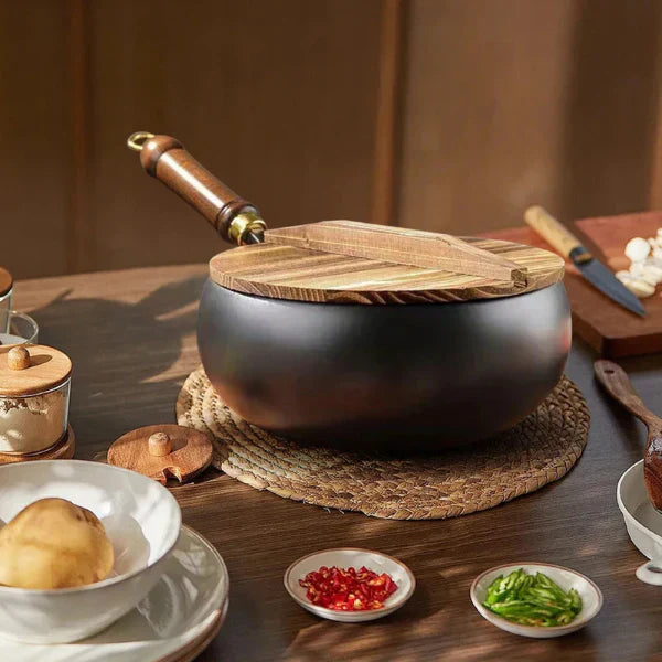 Hand-Forged Cast Iron Pan - Lightweight, Non-Toxic & Durable