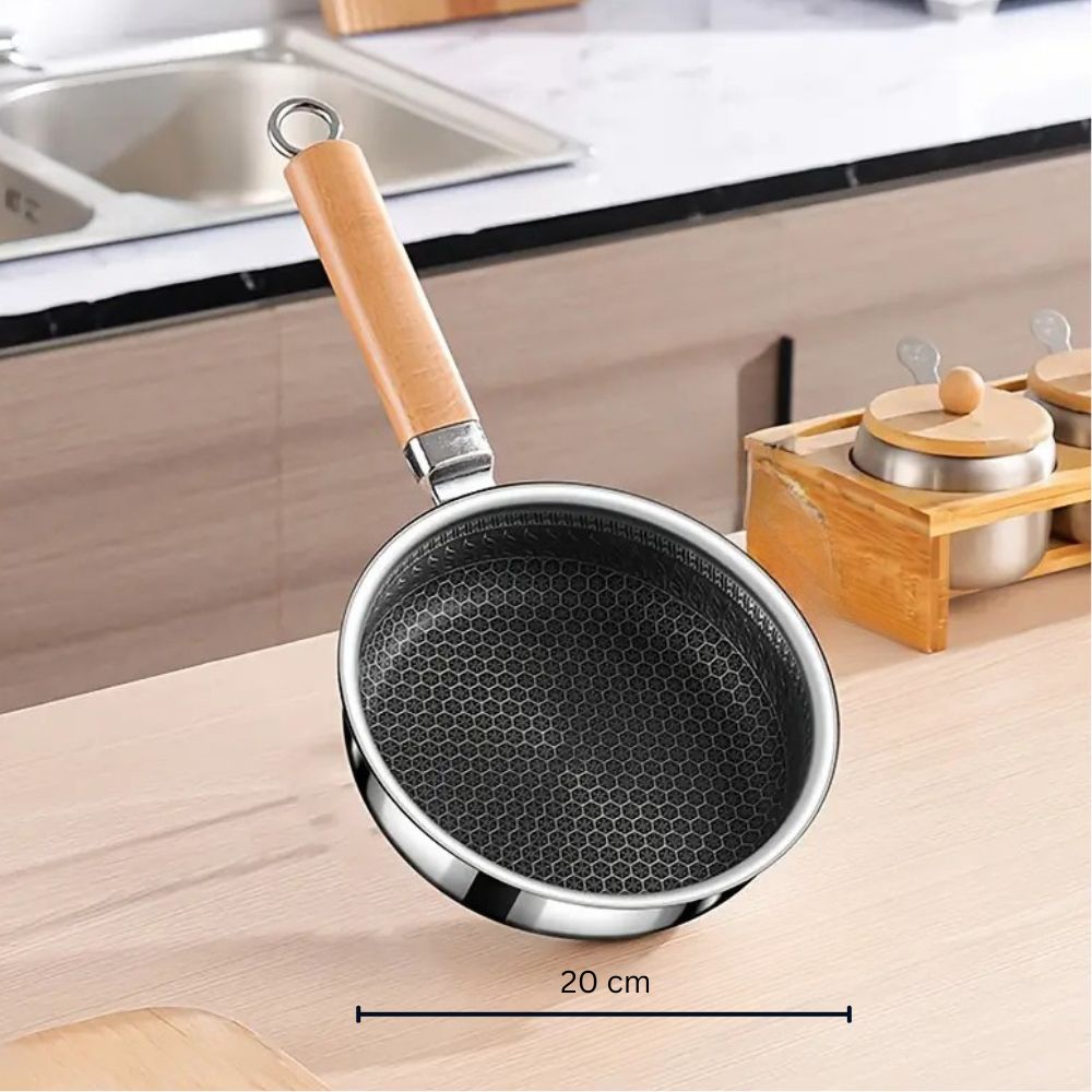 Edelstahlpfanne mit Ergonomischem Griff für Perfektes Kochen