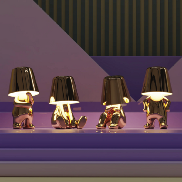 Creative Table Lamp - Cordless Sculpture Light with Dimmer