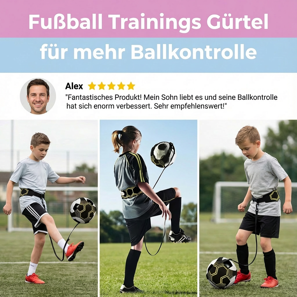 Trainingsgürtel für Fußball zur Verbesserung der Ballkontrolle