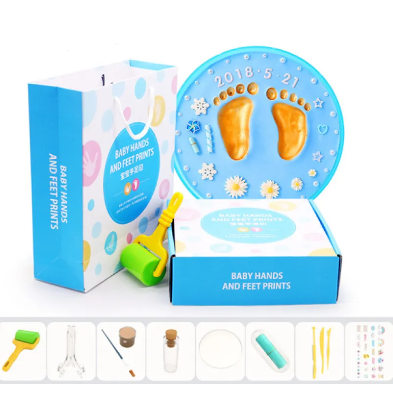 Set zur Erstellung von Baby Hand- und Fußabdrücken aus Ton – DIY Erinnerung