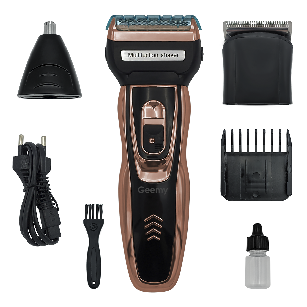3-in-1 Trimmer ohne Kabel – Barttrimmer, Nasenhaarschneider und Rasierer