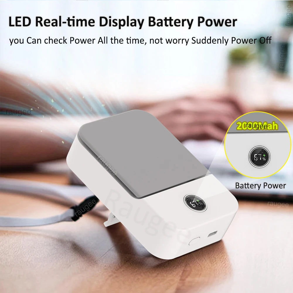 FlexiCool Mini Fan | Portable 3-in-1 Design | 2000 mAh Battery | USB-C Fast Charging