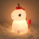 LumiEinhorn LED Night Light | Rechargeable & Touch Control | Magical Lighting for Children's Rooms