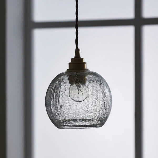 Hängelampe aus Glas im Industriestil mit Strukturdesign