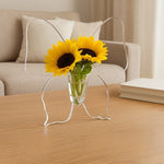 Klarer Blumenvasen mit künstlerischem Schmetterlingsdesign
