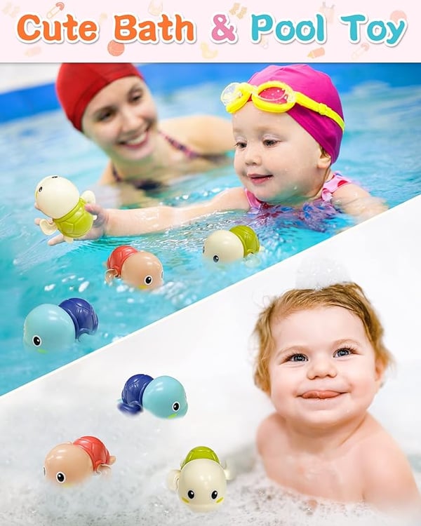 Aufziehbare Schwimmturtles – 6er Set für Badespaß