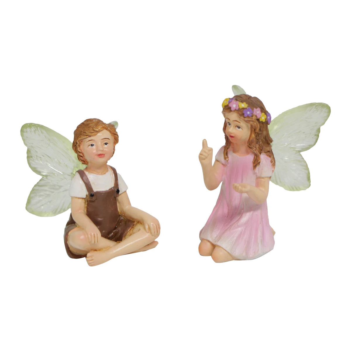 Enchanting Garden Fairies – Set of 2 Decorative Figurines