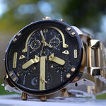 Elegante Quarzchronographuhr aus Edelstahl