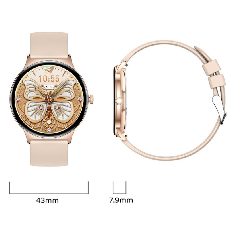 SlimFit Smartwatch – Ultra-dünn, Gesundheitsüberwachung & AMOLED-Display